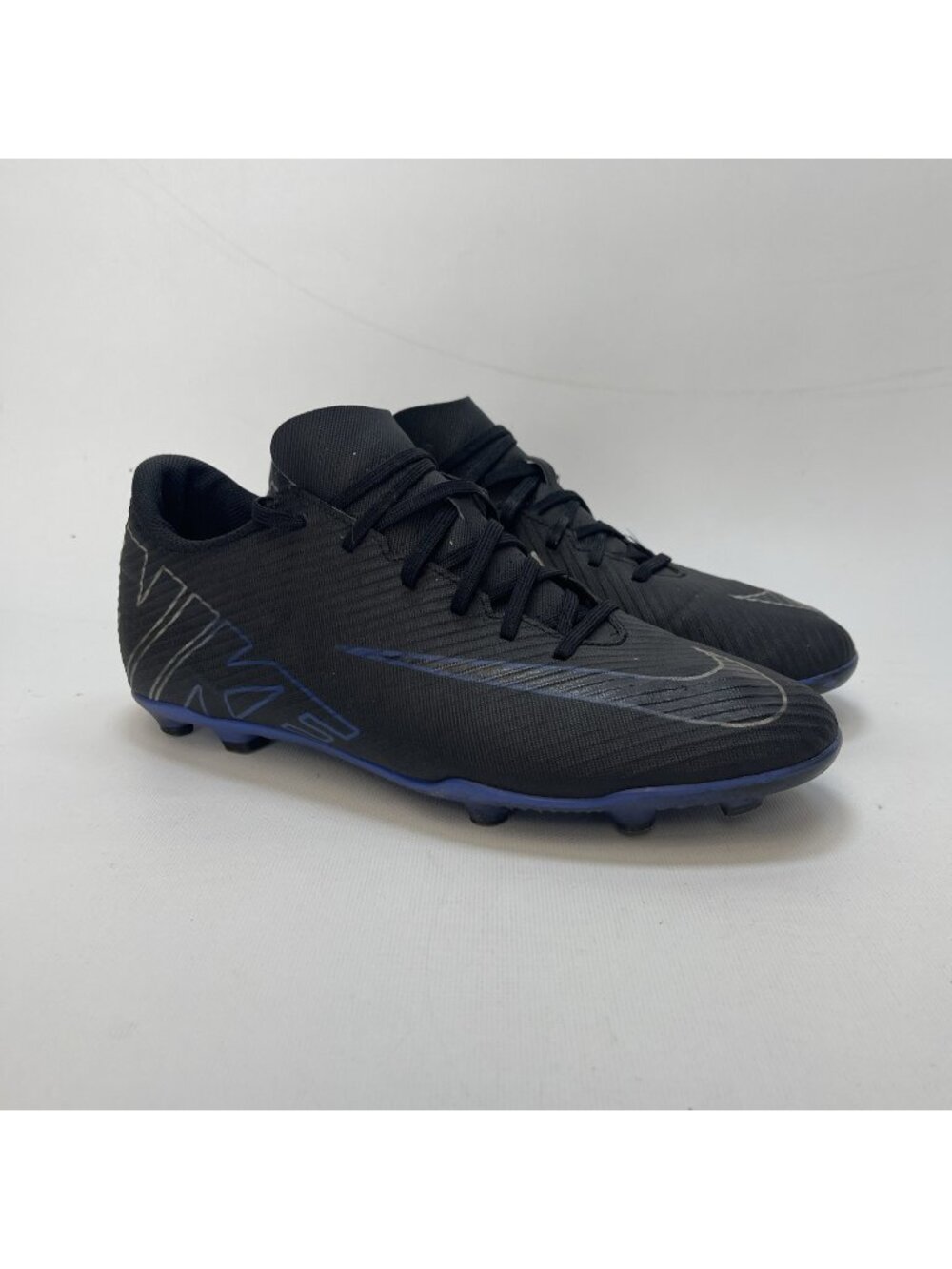Nike Mercurial Vapor 15 Club FG/MG Soccer Cleats Black Blue DJ5963-040 Men 10.5
